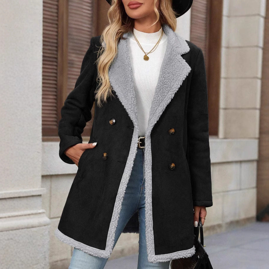 Damen Elegante und bequeme Teddyfelljacke