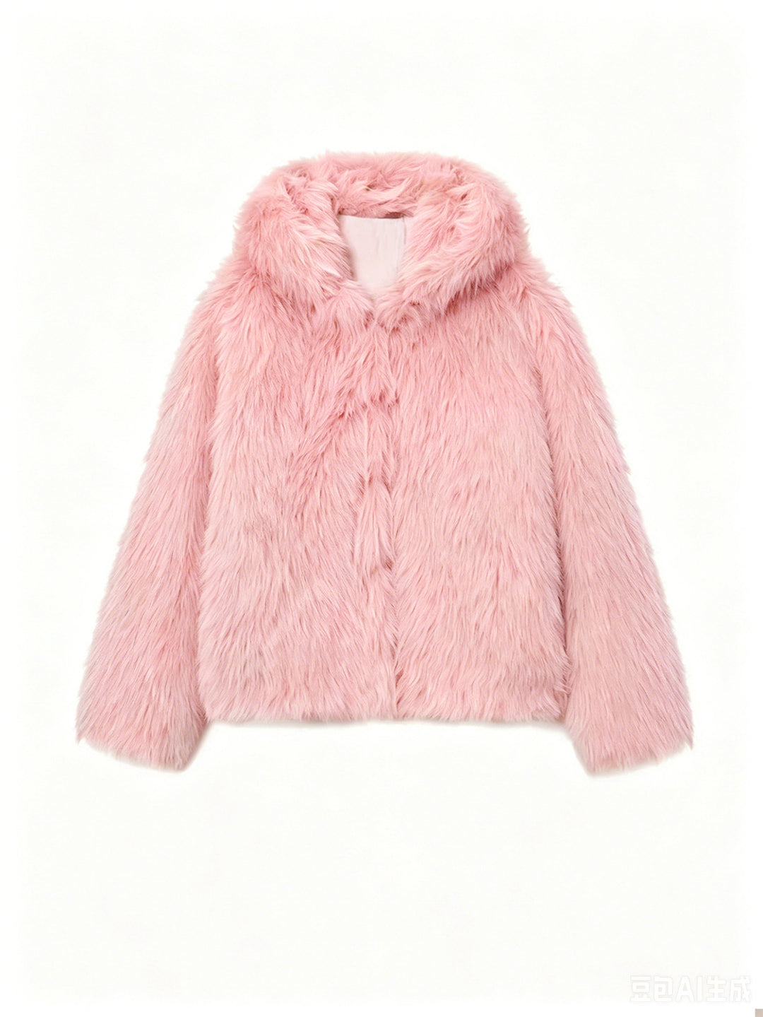 Damen Kurzblouson aus langfaserigem Shaggy‑Faux‑Fur mit hohem Schalkragen und klarer Boxy‑Silhouette Shop Nory