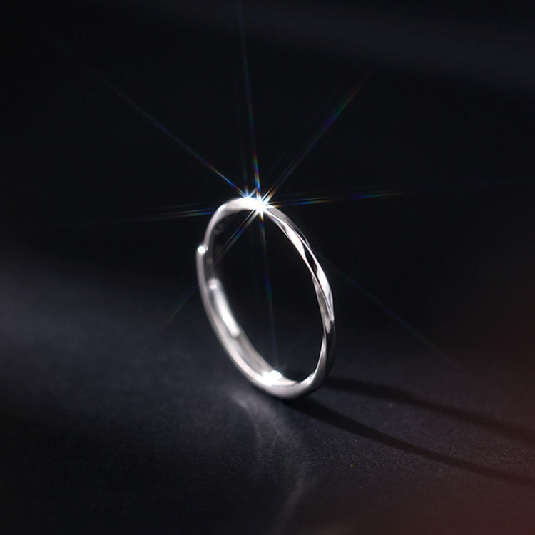Damen Minimalistischer Silberring mit eleganter geschwungener Form Shop Nory