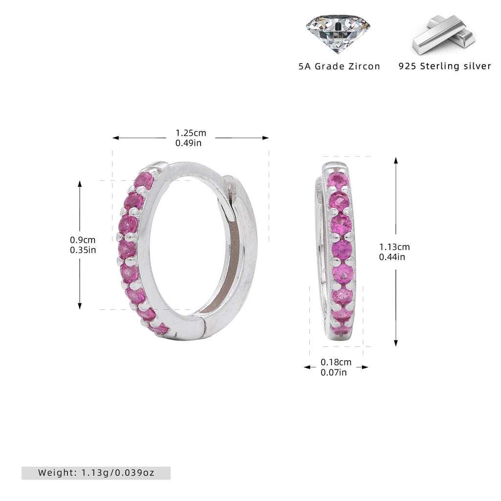Damen Creolen mit funkelnden Zirkonsteinen und hochwertigem 925 Sterling Silber Shop Nory