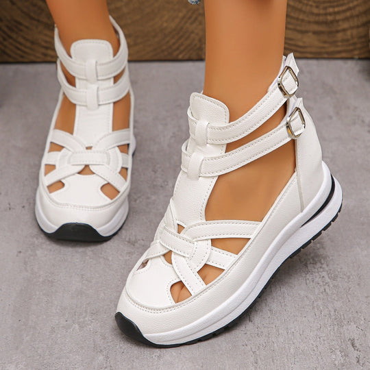 Damen sportive Sneaker-Sandalen mit atmungsaktiven Riemen und rutschfester Sohle