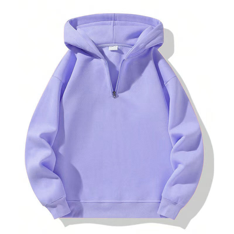 Herren sportlicher Kapuzenpullover mit halbem Reißverschluss