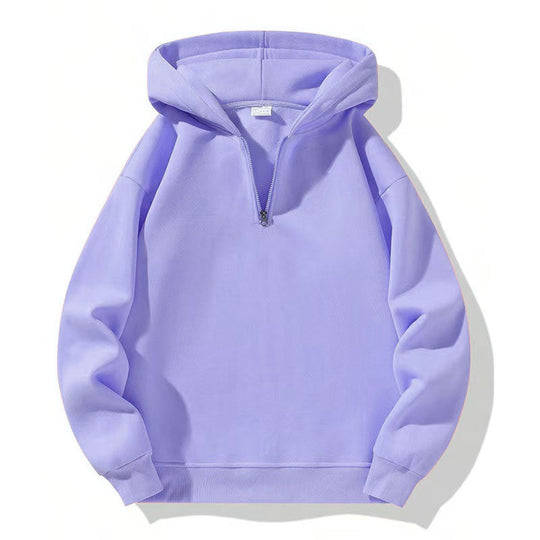 Herren sportlicher Kapuzenpullover mit halbem Reißverschluss