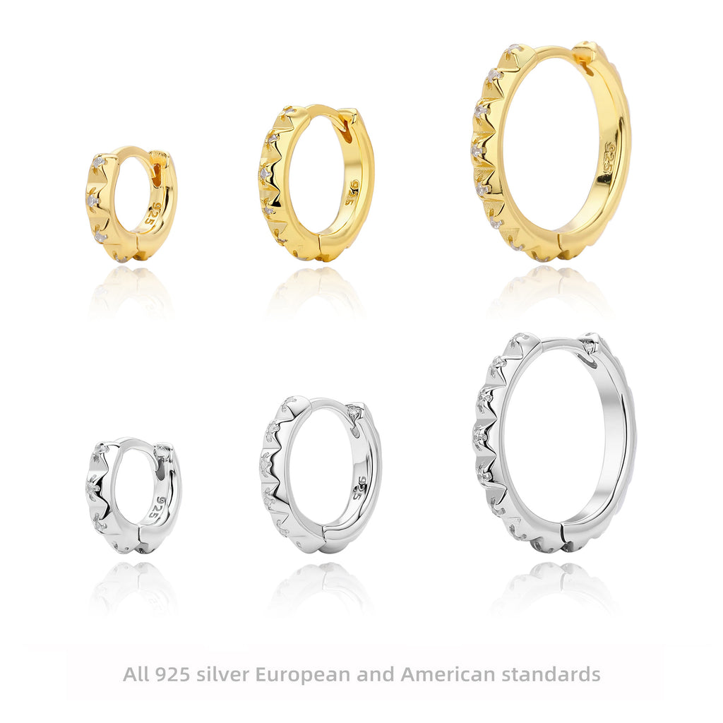 Damen Ohrhänger mit eleganten Zirkon-Details aus hochwertigem 925 Sterlingsilber Shop Nory