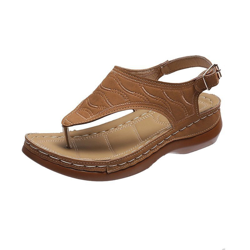Damen Zehentrenner-Sandalen mit ergonomischem Fußbett und verstellbarem Riemendesign