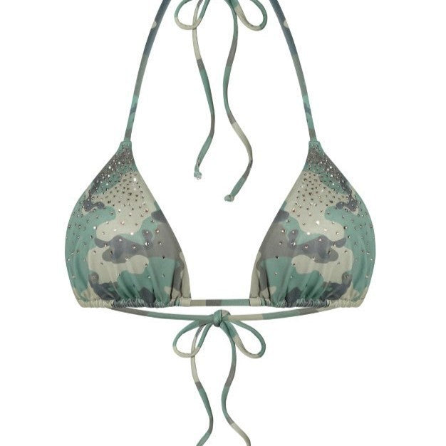 Damen Triangel-Bikini mit schimmernden Details