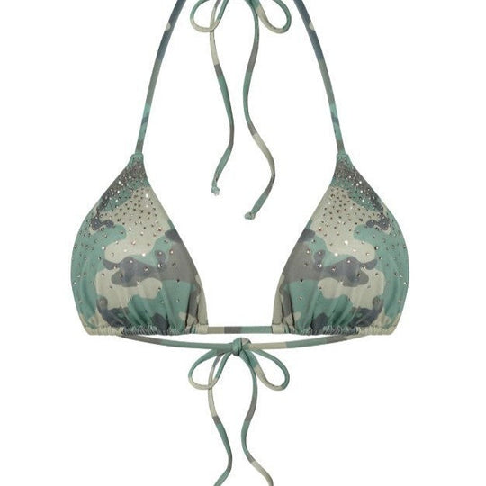Damen Triangel-Bikini mit schimmernden Details