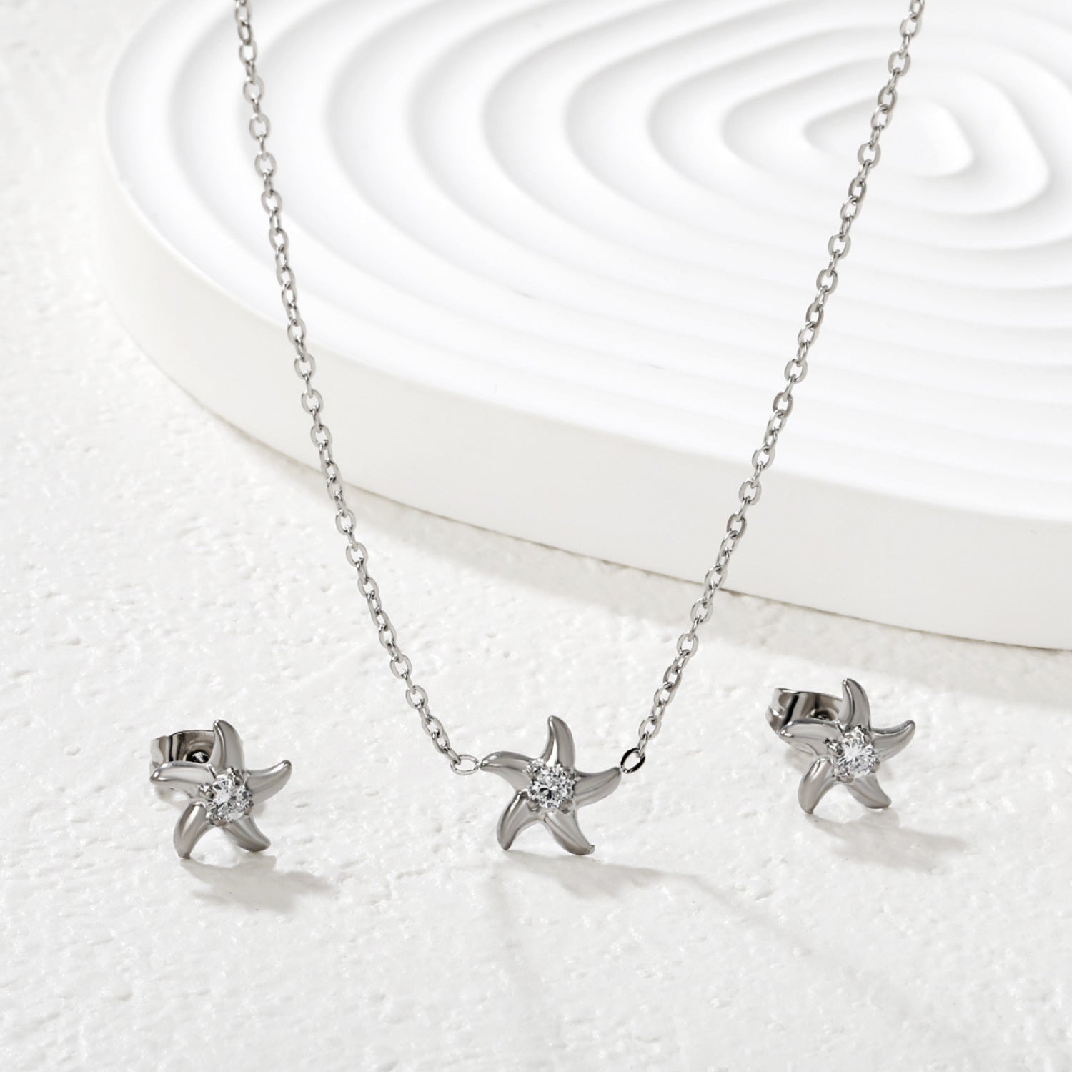 Damen Schmuckset mit eleganten Sternengarten-Anhängern aus hochwertigem Edelstahl Shop Nory