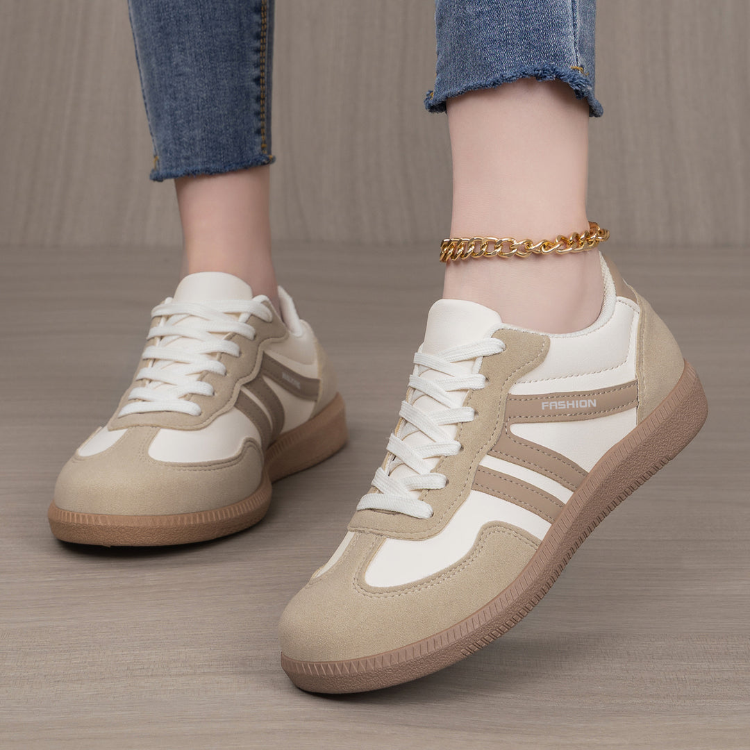 Damen nan retro-inspirierter Low-Top Sneaker mit Velours- und Synthetikbesatz Shop Nory