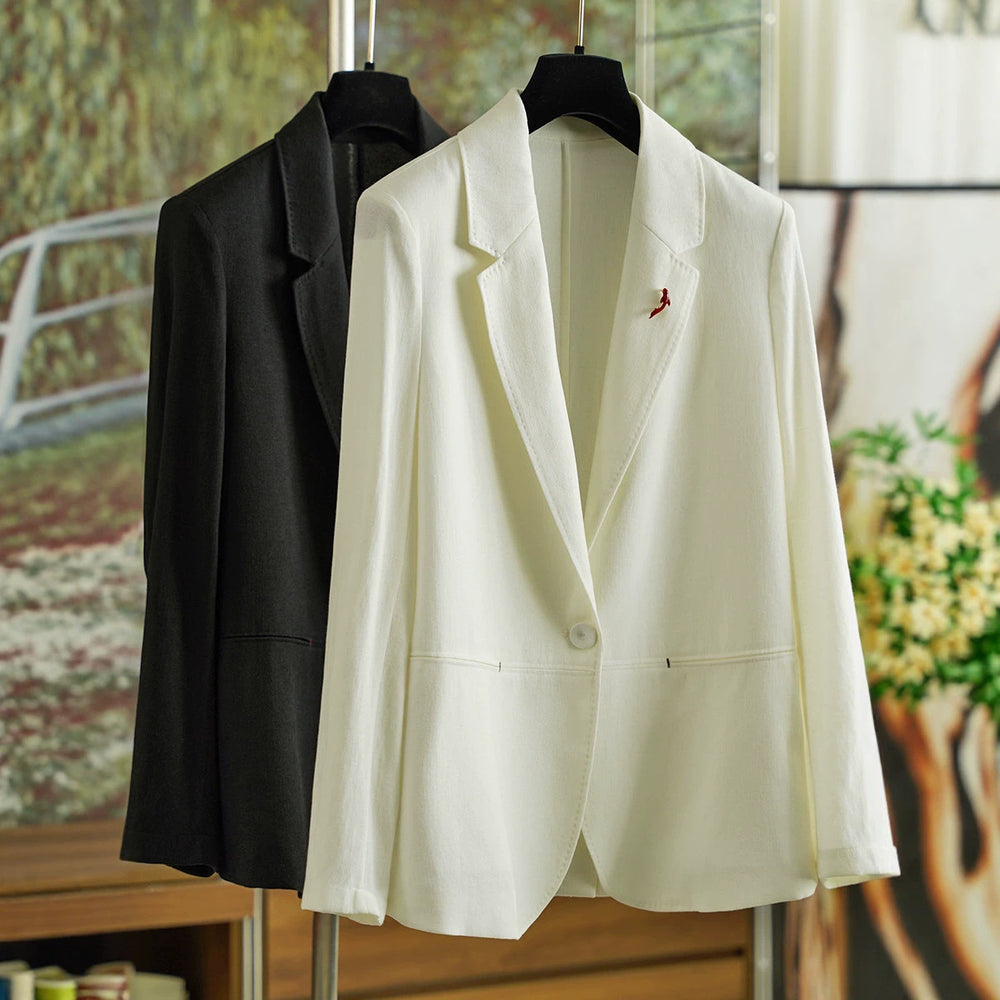 Damen Eleganter Leinenblazer Shop Nory