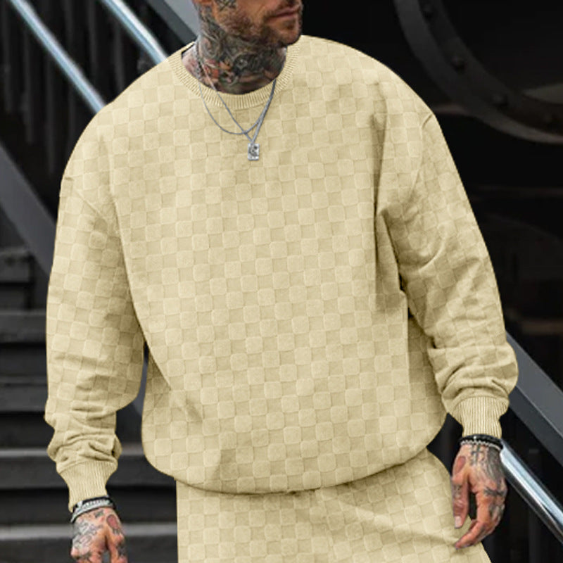 Herren lässiger oversized Sweatshirt mit strukturiertem Design