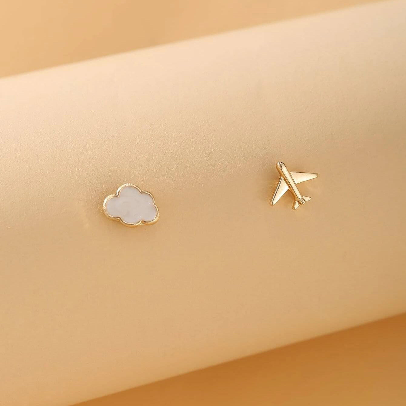 Damen Ohrringe im kreativen Wolken- und Flugzeugdesign Shop Nory
