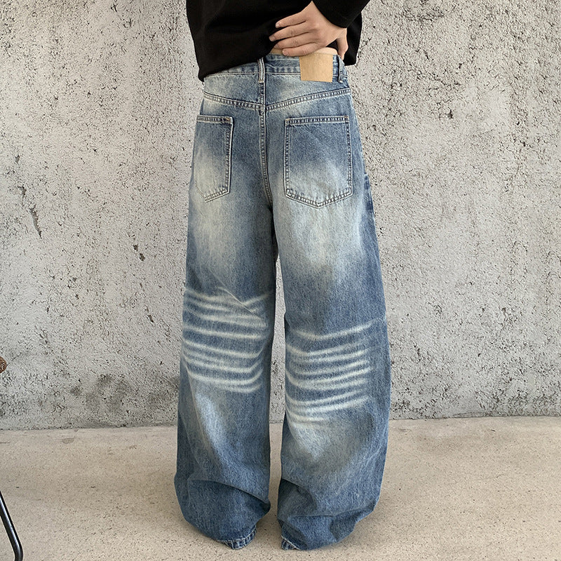 Damen Weite High‑Waist Baggy-Jeans mit Used‑Fade und extra weitem Bein Shop Nory