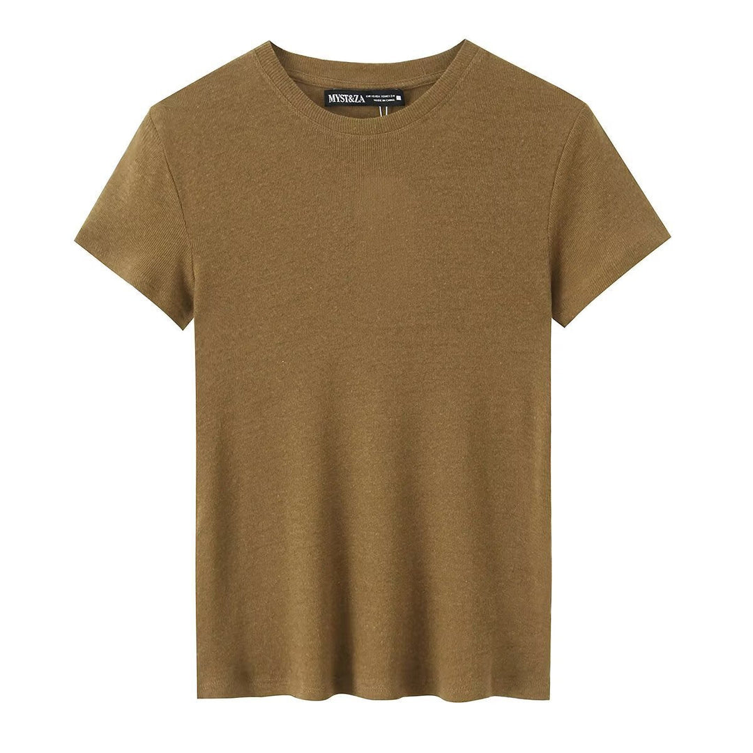 Damen Baumwoll-T-Shirt mit bequemem Schnitt und nachhaltigem Material Shopnory