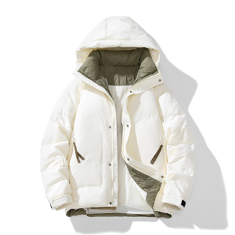 Herren Hochwertige Steppjacke mit verstellbarem Kapuzenkragen Shop Nory