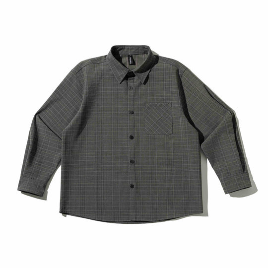 Herren Boxy Glencheck-Hemdjacke mit verlängertem Saum und aufgesetzter Brusttasche Shop Nory