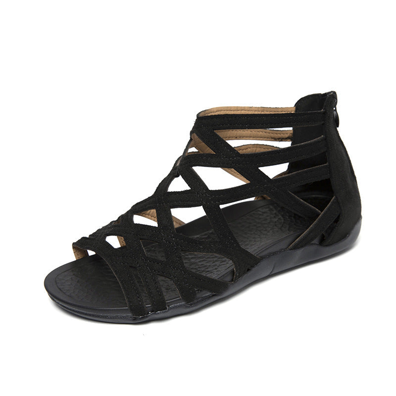 Damen Schnürsandalen mit elegantem Kreuzdesign