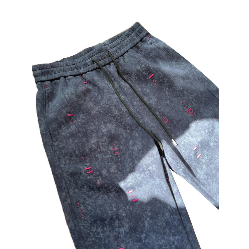 Herren Oversized Cordhose mit Distressed‑Details, weitem Bein und Tunnelzug Shop Nory