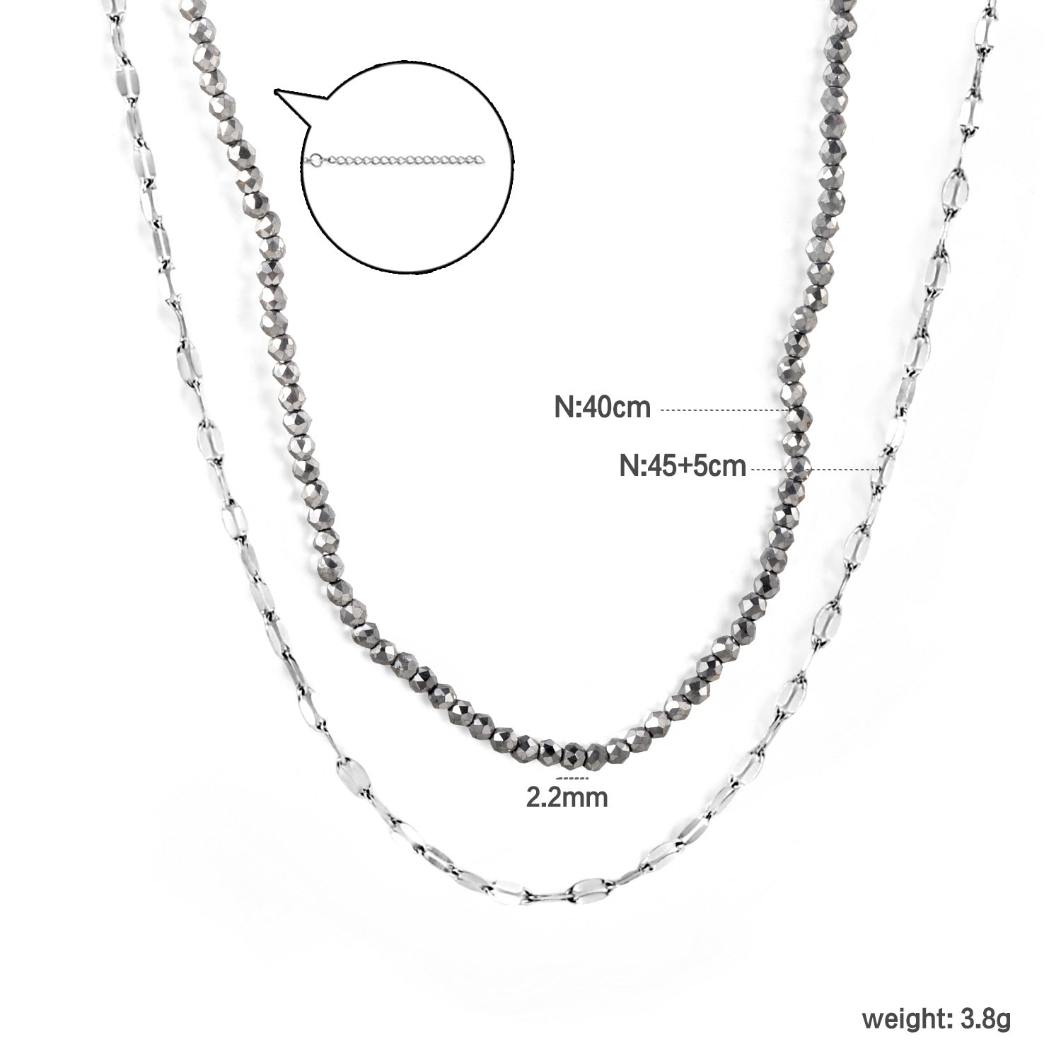 Damen Halskette mit verstellbarer Länge, funkelndem Design und eleganten Kristallakzenten Shop Nory