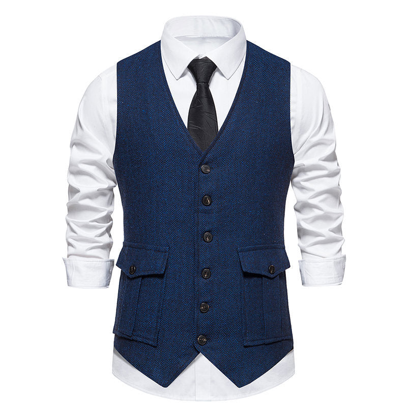 Herren elegante gesteppte Weste