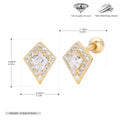 Damen Ohrstecker mit luxuriösem Zirkonbesatz aus hochwertigem 925 Sterling Silber Shop Nory