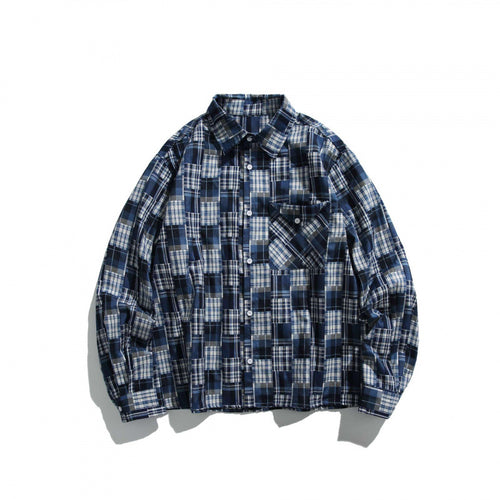Unisex Kariertes Overshirt im Boxy‑Cut mit Brusttasche und Hemdkragen Shop Nory