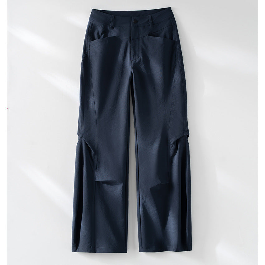 Damen Weite High‑Waist-Hose mit eingesetztem Beinschlitz und markanten Eingrifftaschen Shop Nory