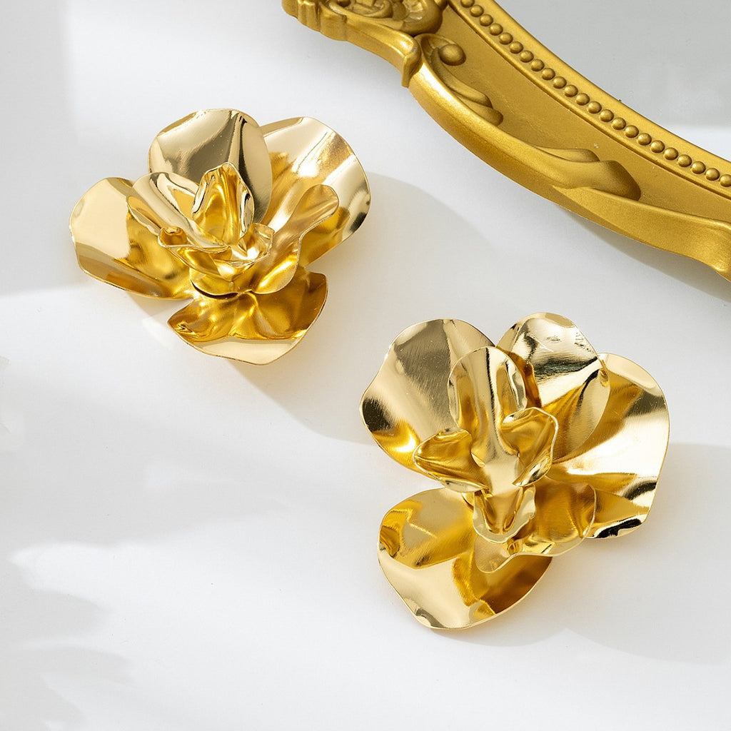 Damen Haarschmuck aus goldbeschichtetem Metall im floralen Design Shop Nory