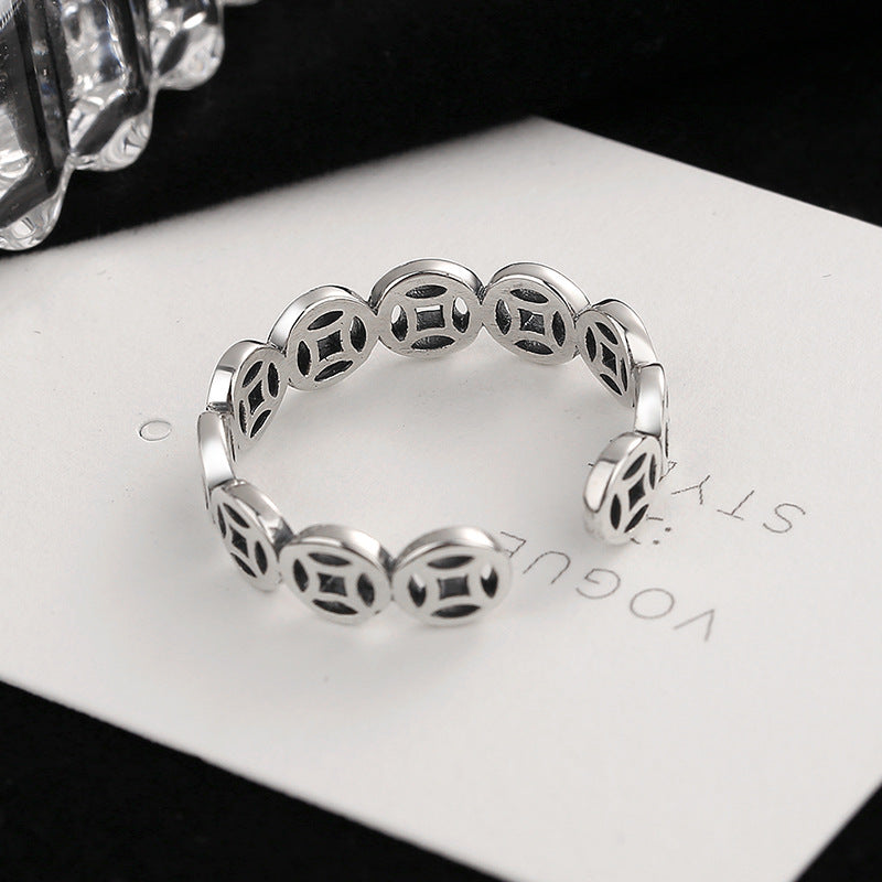 Damen Ring im modernen, geschwungenen Design mit filigranen Details Shop Nory