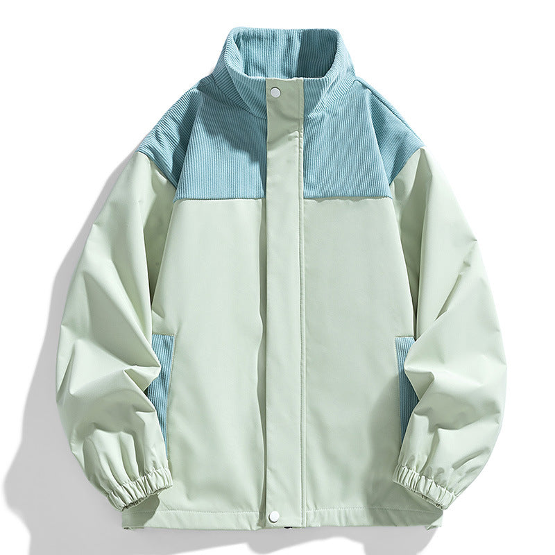 Damen Oversize-Übergangsjacke mit Cordbesatz und Stehkragen Shop Nory