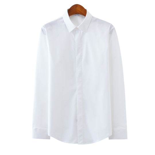 Herren tailliertes Businesshemd mit Kentkragen und kontrastiertem Knopfleistenband Shop Nory