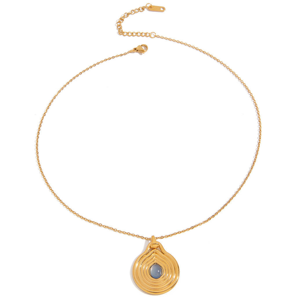 Damen Halskette mit elegantem geschwungenem Anhänger Shop Nory