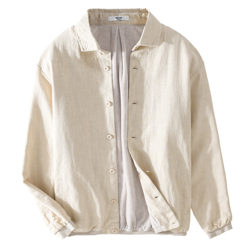 Herren Gefütterte Overshirt-Jacke aus Leinen-Mix Shop Nory