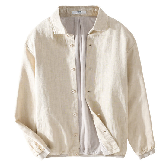 Herren Gefütterte Overshirt-Jacke aus Leinen-Mix Shop Nory