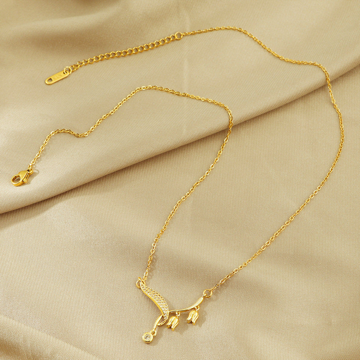 Damen Elegante vergoldete Charm-Halskette Shop Nory