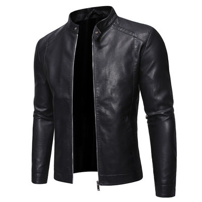 Herren jacke mit modernem Stehkragen und glattem Finish