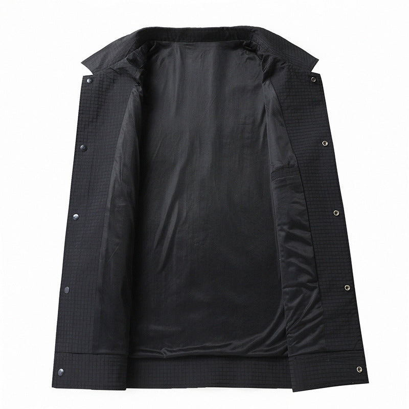 Herren Leichte technische Coachjacke mit Ripstop-Struktur, Druckknöpfen und aufgesetzten Taschen Shop Nory