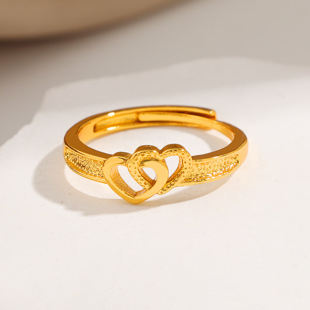 Damen Ring mit ineinandergreifendem Herzdesign Shop Nory