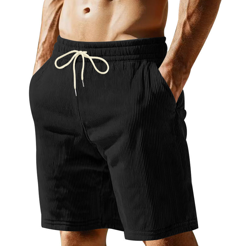 Herren nan knielange Bermudashorts mit elastischem Bund Kordelzug und Seitentaschen