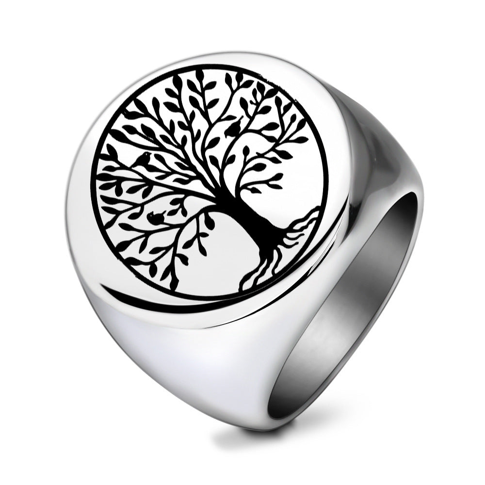 Damen Siegelring mit kunstvollem Baum-Motiv Shop Nory