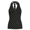 Damen Halterneck Top mit Polka Dots