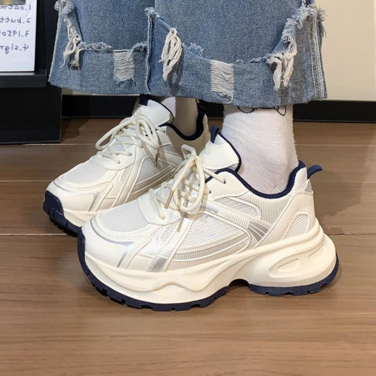 Damen Retro-Chunky-Sneaker mit extraweicher Keil-Plateau-Sohle und gepolstertem Komfortkragen Shop Nory