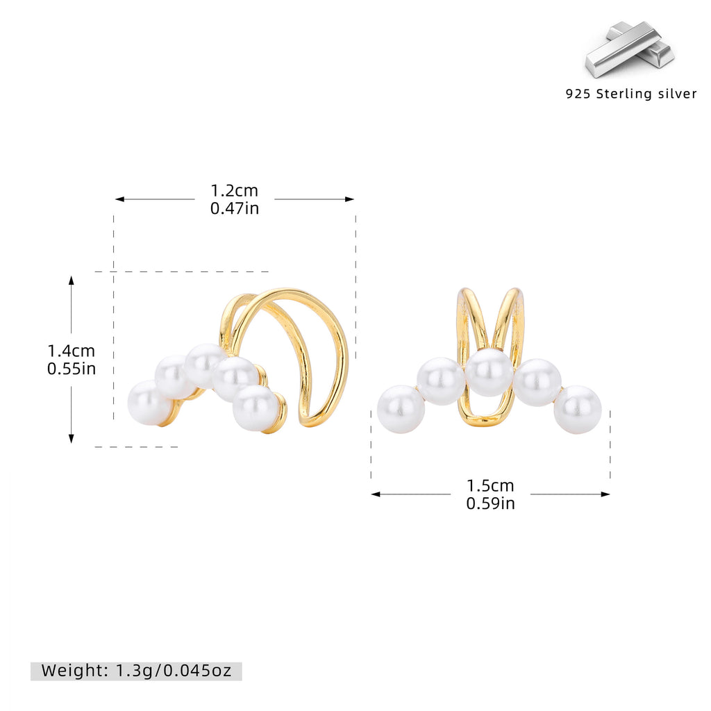 Damen Ohrstecker mit eleganten Perlen und hochwertigem 925 Sterling Silber Shop Nory