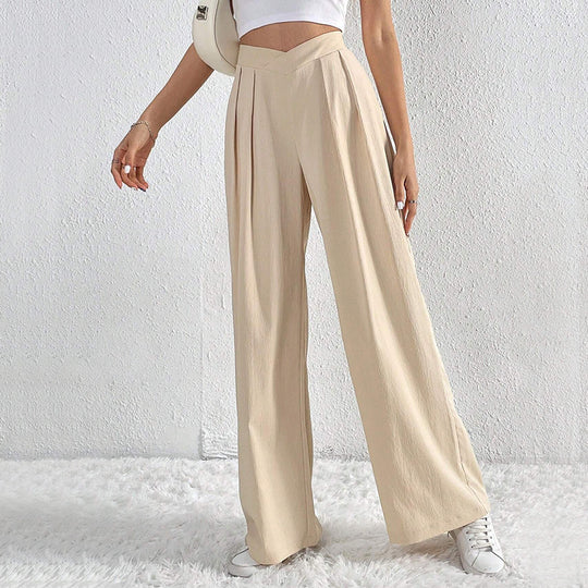 Damen hohe Bund Culotte-Hose mit Faltenlegung und weitem Bein Shop Nory