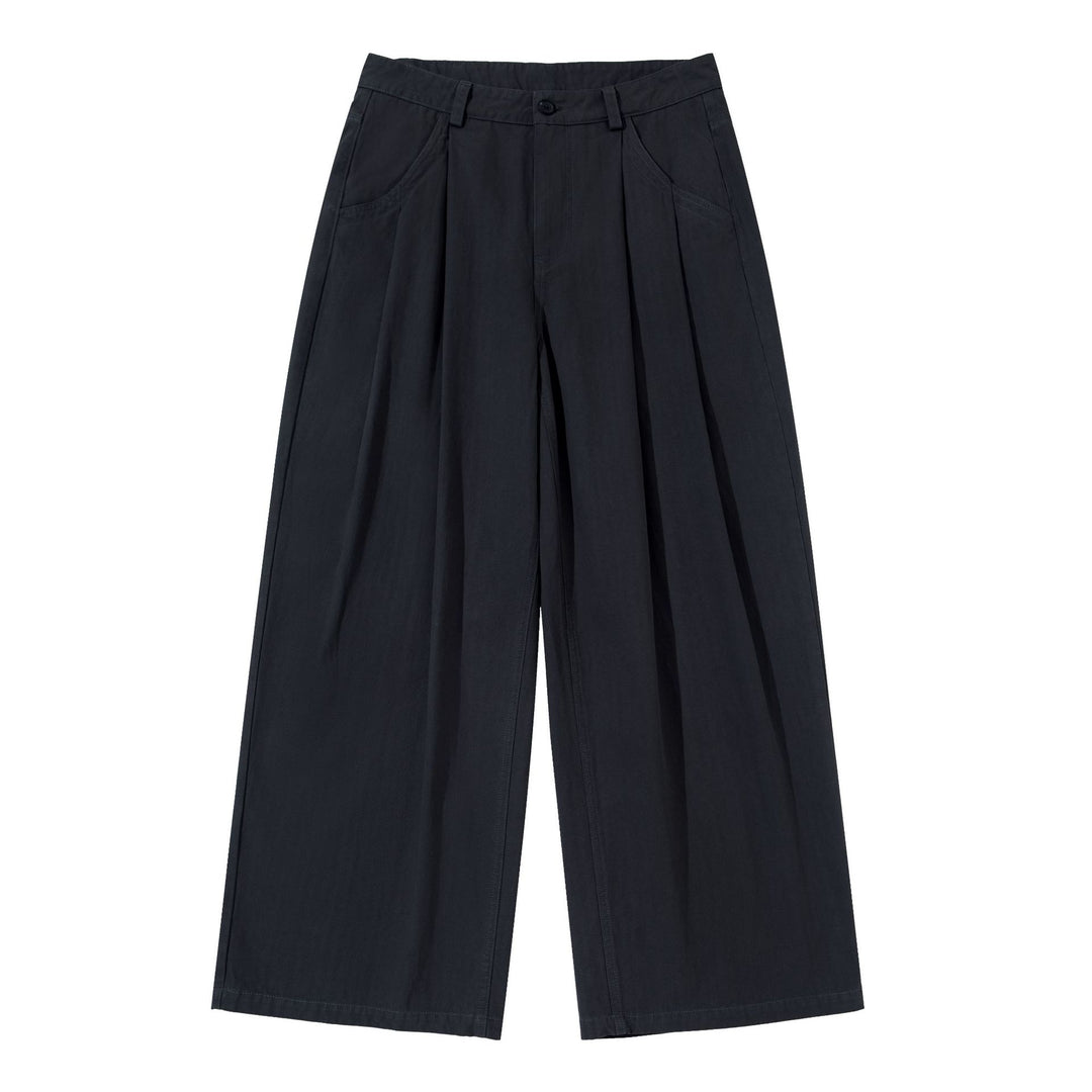 Damen Weite Bundfalten-Culottehose mit hohem Bund und tiefen Eingrifftaschen Shop Nory