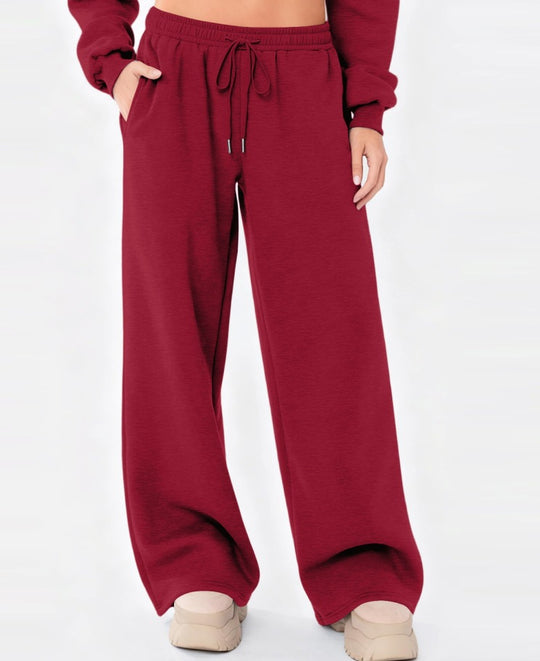 Damen nan weite Loungehose mit hohem Komfortbund, elastischem Tunnelzug und seitlichen Eingrifftaschen Shop Nory
