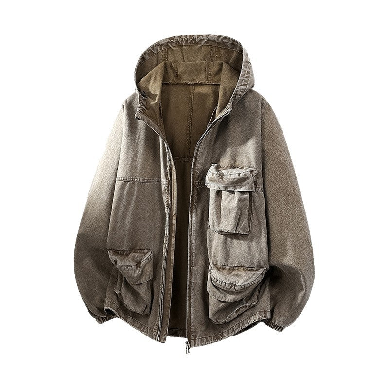 Herren Urban-Workwear Kapuzenjacke aus Canvas mit großen Stautaschen Shop Nory