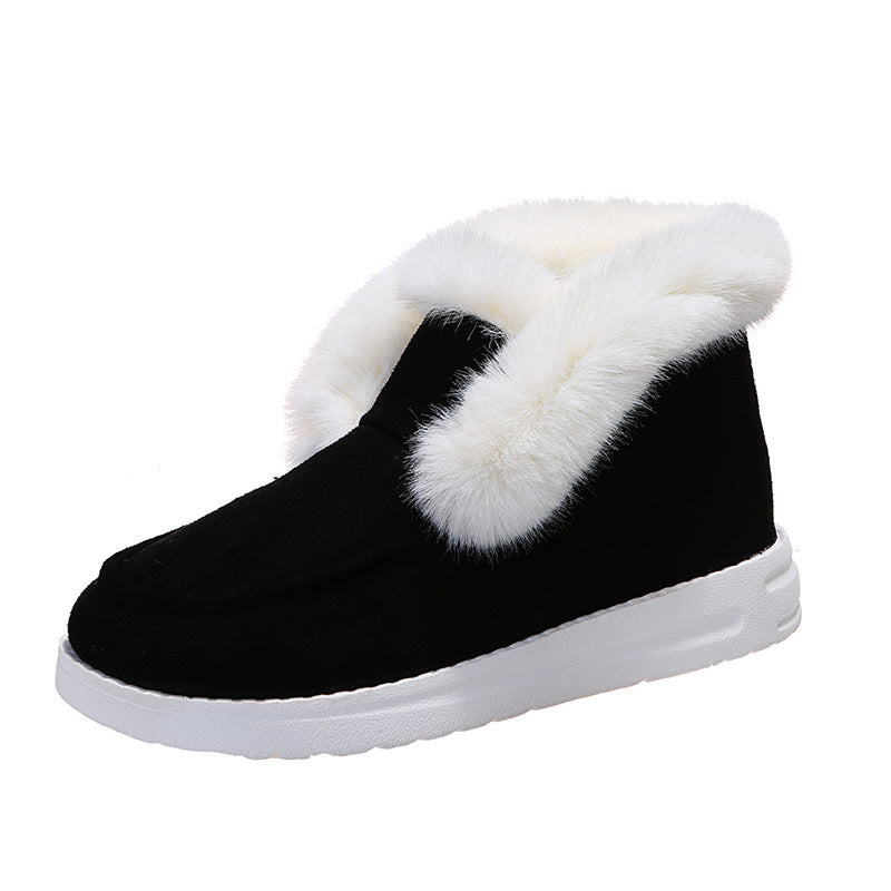 Damen Gefütterte Kurzstiefel‑Hausschuhe mit Kunstfellrand und leichter Gummisohle Shop Nory