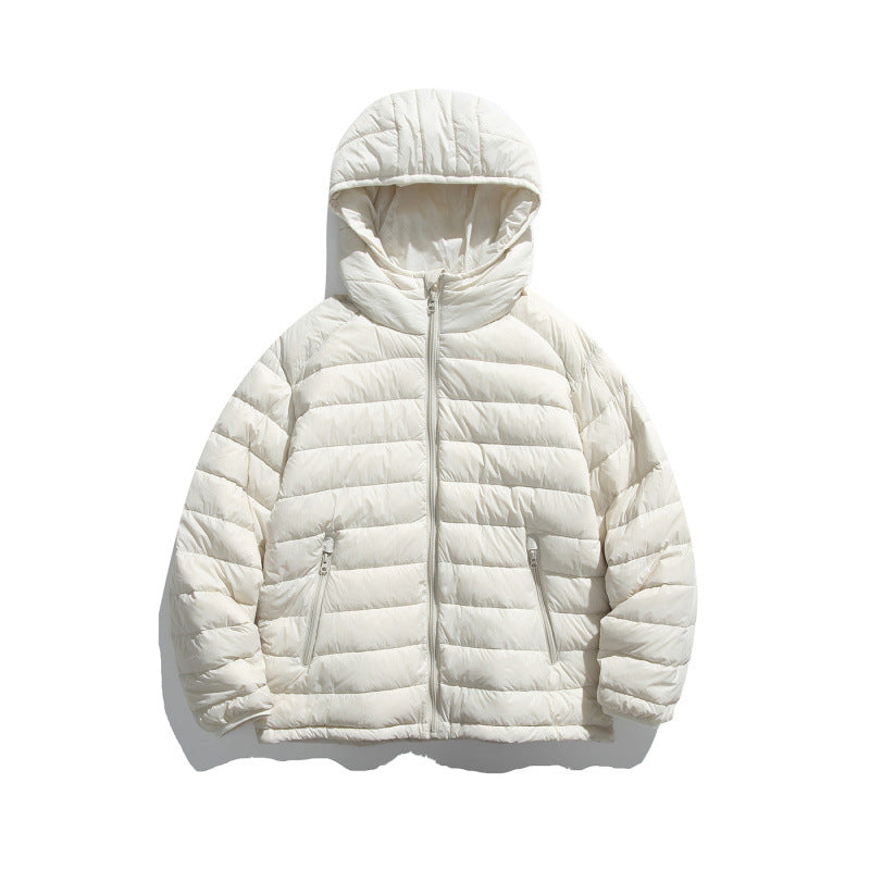 Unisex Ultraleichte gesteppte Kapuzenjacke mit Thermofüllung und Reißverschlusstaschen Shop Nory