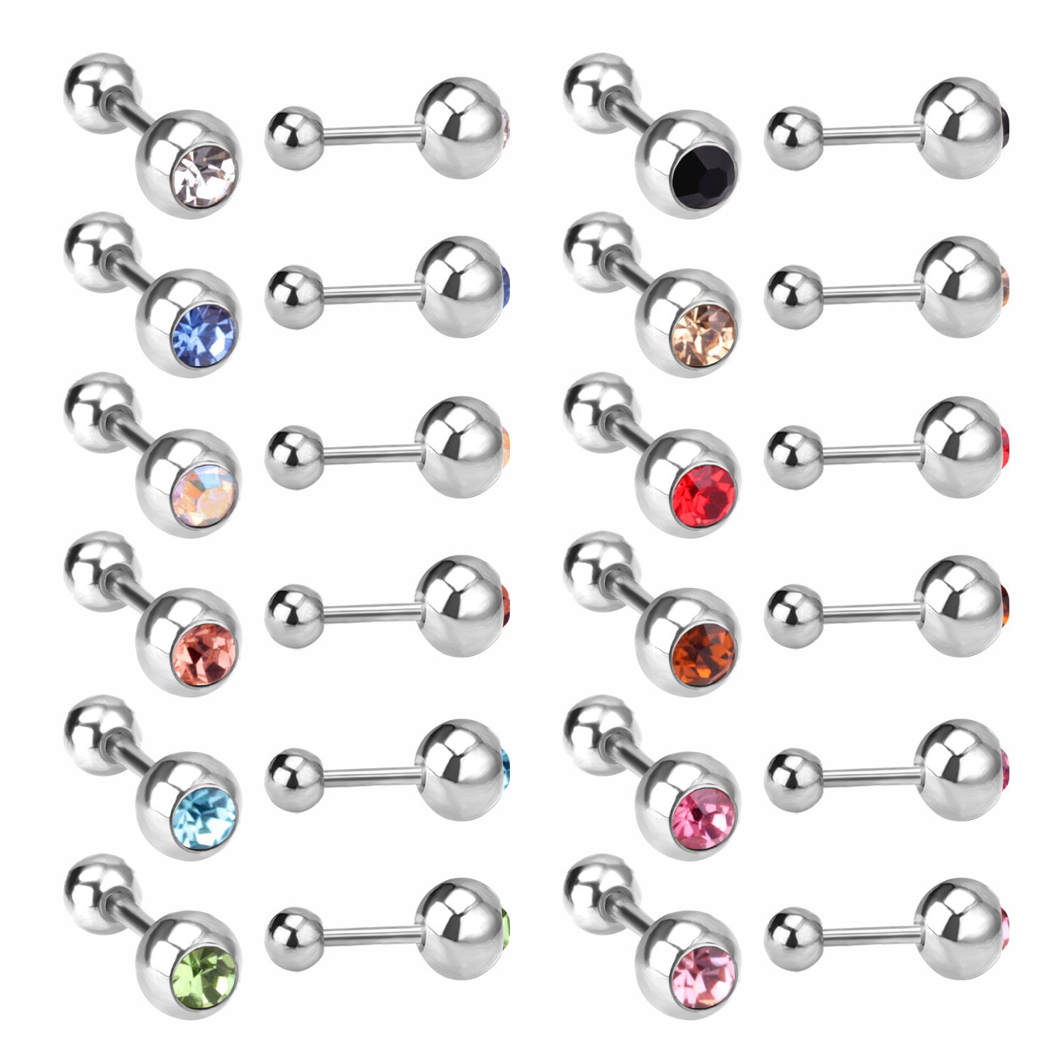 Damen Bauchnabelpiercing mit bunten Kristallanhängern Shop Nory